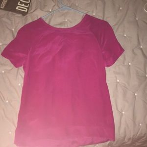 Tory Burch pink silk top
